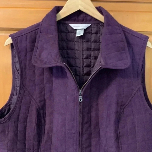 Christopher&Banks eggplant vest L - Picture 3 of 12